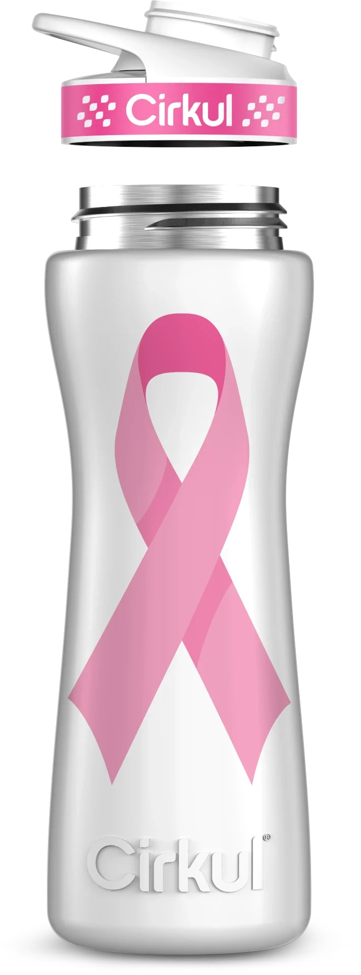 Breast Cancer Awareness Ribbon Bottle