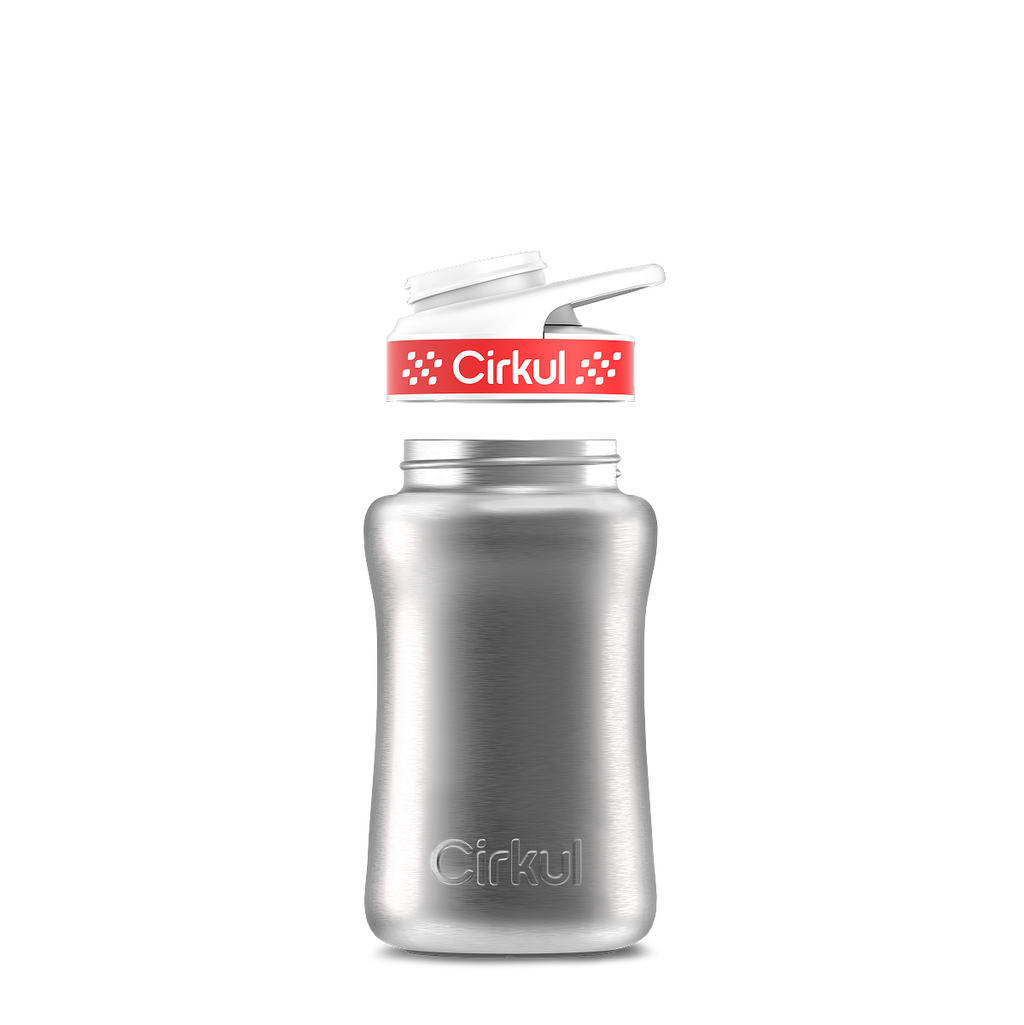 12oz. Stainless Steel Bottle & Comfort Grip Lid